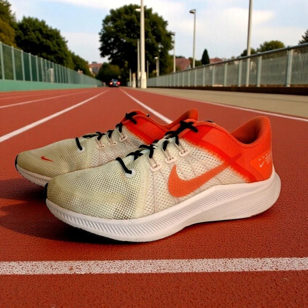 Nike Quest 4 Women's White & Magic Ember Athletic Sneakers - 6.5